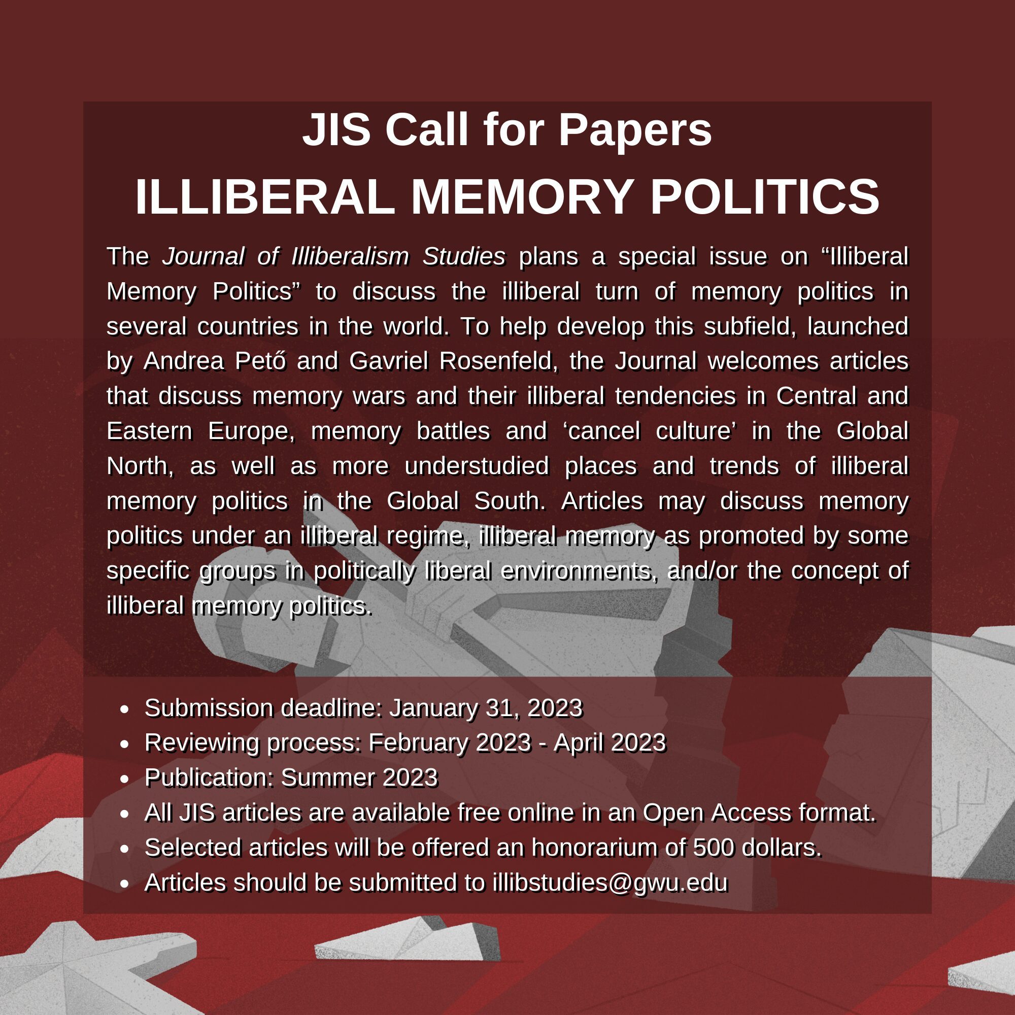 JIS Call for papers memory politics revised